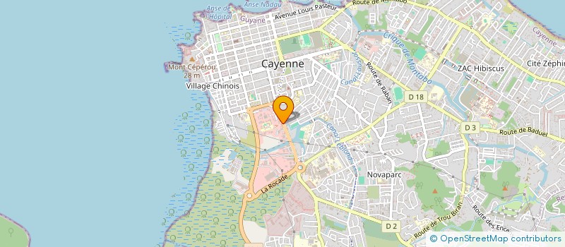 localisation de l'entreprise LES TROPIQUES  CAYENNE