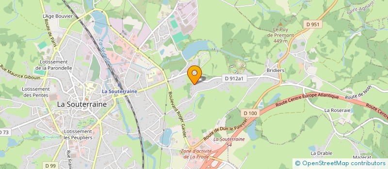 localisation de l'entreprise LES TROS MOUSQUETAIRES à LA SOUTERRAINE
