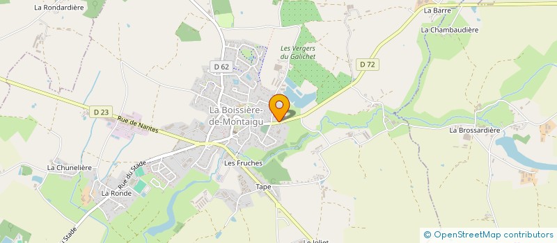 localisation de l'entreprise LES TROUBADOURS à LA BOISSIERE-DE-MONTAIGU