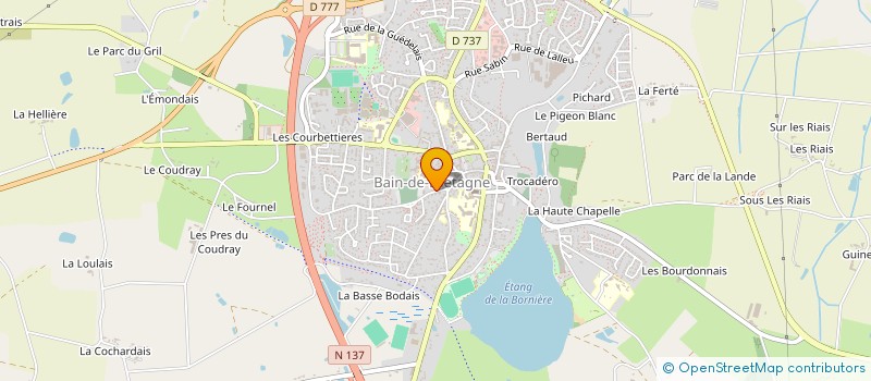 localisation de l'entreprise LES TROUBADOURS  BAIN-DE-BRETAGNE