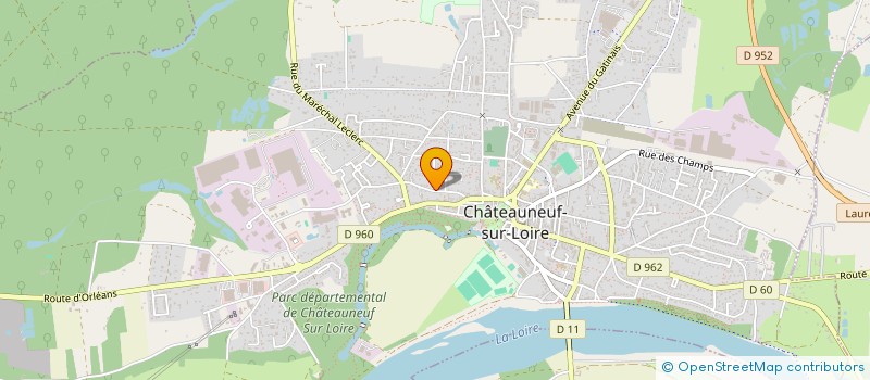 localisation de l'entreprise LES TROUBADOURS DE SURY  CHATEAUNEUF-SUR-LOIRE