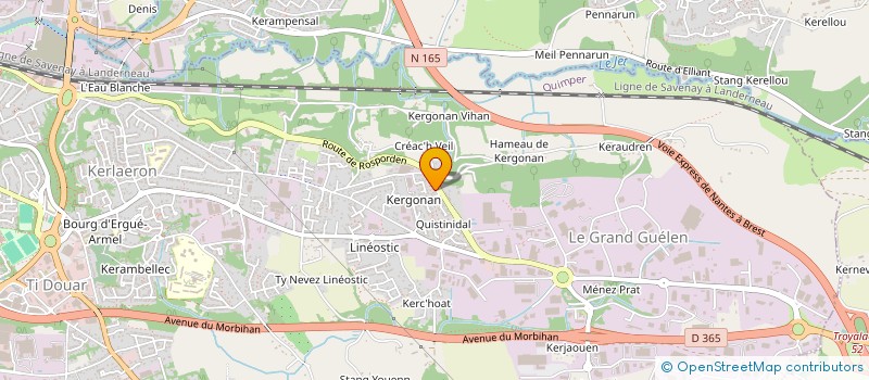 localisation de l'entreprise LES TRUFFES MEDICALES à QUIMPER