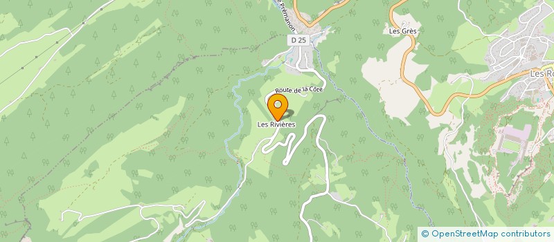 localisation de l'entreprise LES TRUITES DES RIVIERES  LES ROUSSES