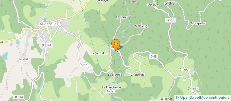 localisation de l'entreprise LES TRUITES DU MOULIN DU CLOS à AUGEROLLES