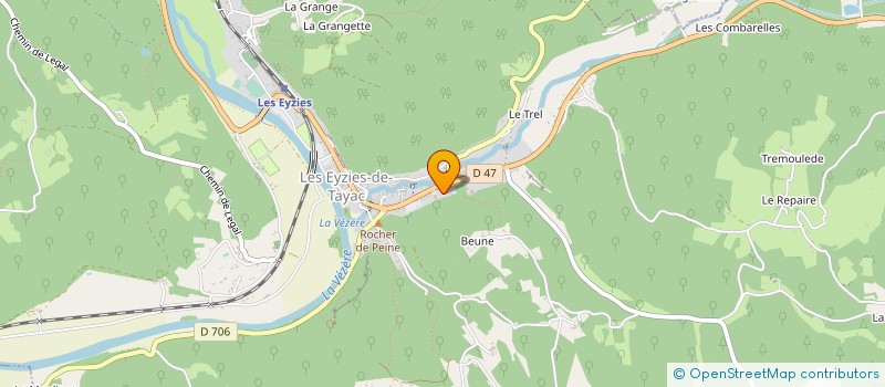 localisation de l'entreprise LES TRUITES DU PERIGORD NOIR à LES EYZIES