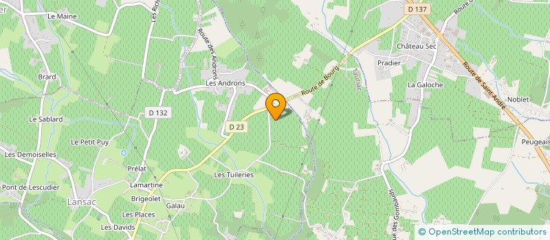localisation de l'entreprise LES TUILERIES  LANSAC