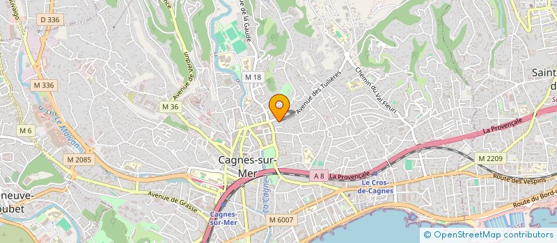 localisation de l'entreprise LES TUILLIERS à CAGNES-SUR-MER