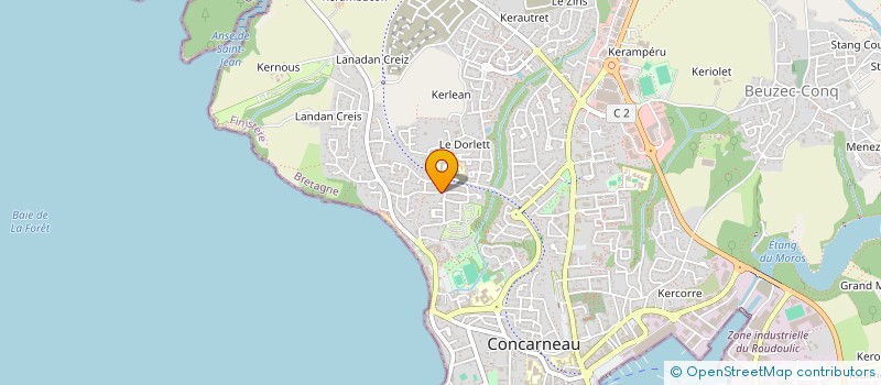 localisation de l'entreprise LES TULIPES  CONCARNEAU