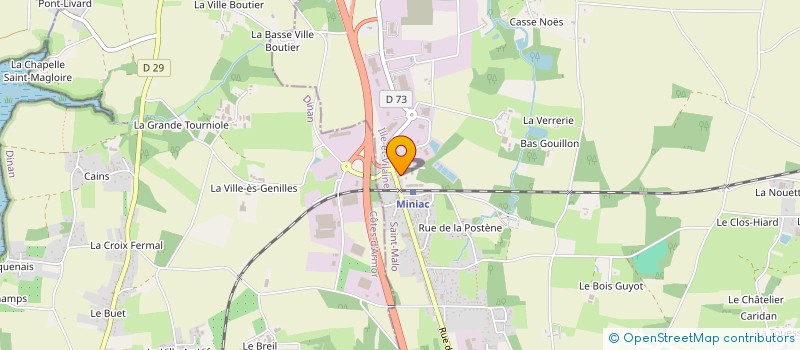 localisation de l'entreprise LES TULIPES  MINIAC-MORVAN