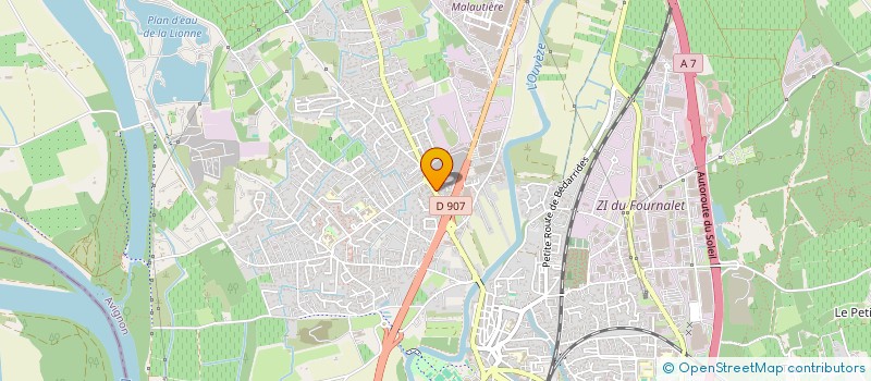 localisation de l'entreprise LES TULIPES  SORGUES