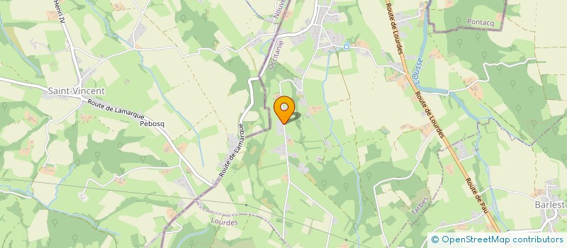 localisation de l'entreprise LES TULIPIERS  LAMARQUE-PONTACQ