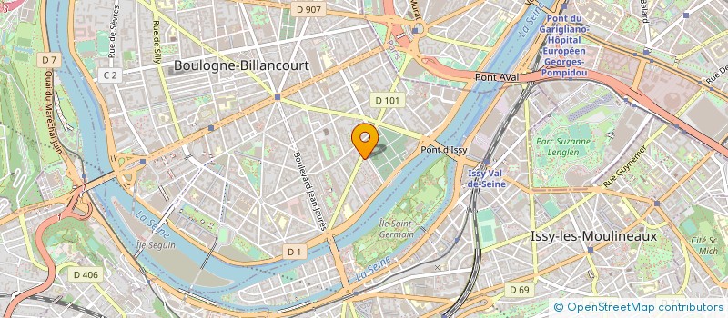 localisation de l'entreprise LES TWINS à BOULOGNE-BILLANCOURT