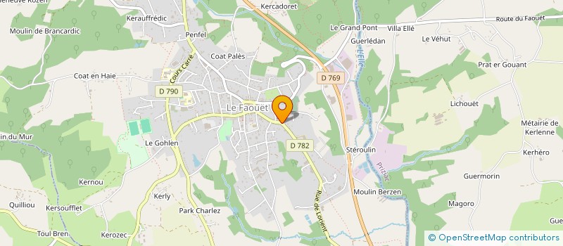 localisation de l'entreprise LES UNIVERS DE LILY  LE FAOUET