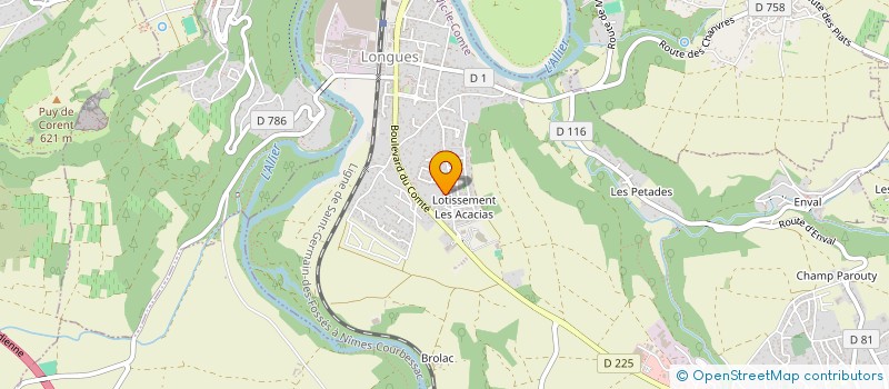 localisation de l'entreprise LES UNS LES AUTRES à VIC-LE-COMTE