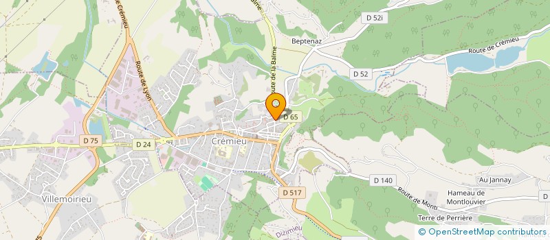 localisation de l'entreprise LES URSULINES-FABRIQUE DE BIERE à CREMIEU