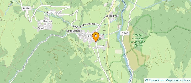 localisation de l'entreprise LES VACANCES DE JOS  BIELLE