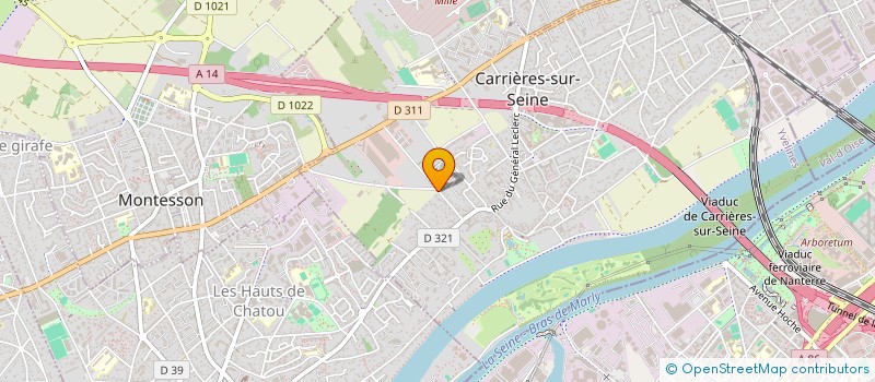 localisation de l'entreprise LES VACHES  CARRIERES-SUR-SEINE