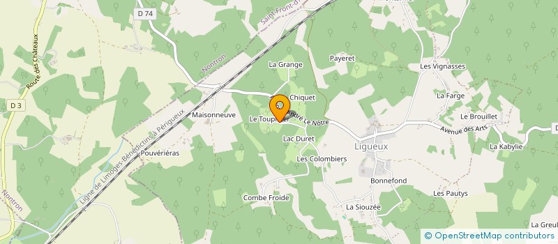 localisation de l'entreprise LES VAGABONDS  SORGES ET LIGUEUX EN PERIGORD