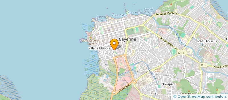 localisation de l'entreprise LES VAGUES à CAYENNE
