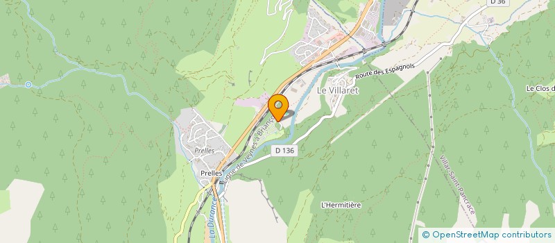 localisation de l'entreprise LES VAGUES A BONDS  L'ARGENTIERE-LA-BESSEE