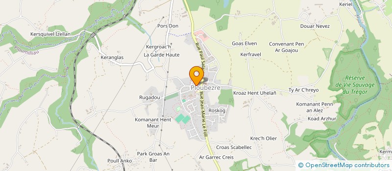 localisation de l'entreprise LES VAGUES DES TERRES  PLOUBEZRE