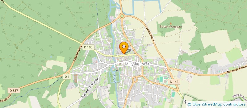 localisation de l'entreprise LES VAILLANTS  MILLY-LA-FORET