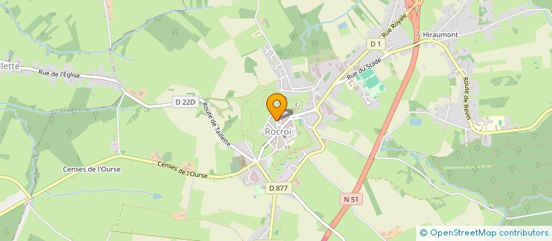 localisation de l'entreprise LES VAILLANTS SANGLIERS DE ROCROI  US ROCROY  ROCROI