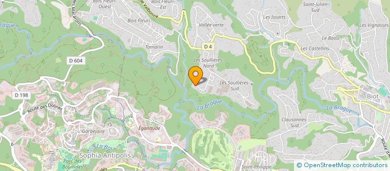 localisation de l'entreprise LES VALLEES  BIOT