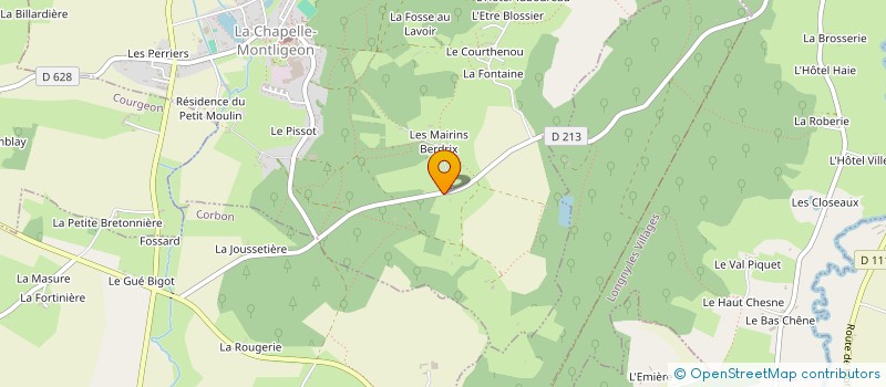 localisation de l'entreprise LES VALLEES à LA CHAPELLE-MONTLIGEON