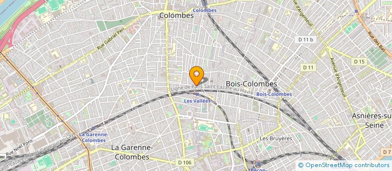 localisation de l'entreprise LES VALLEES à COLOMBES