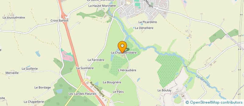 localisation de l'entreprise LES VALLEES DU BEUVRON  BEAUPREAU-EN-MAUGES
