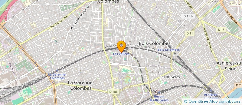 localisation de l'entreprise LES VALLEES GOURMANDES à BOIS-COLOMBES