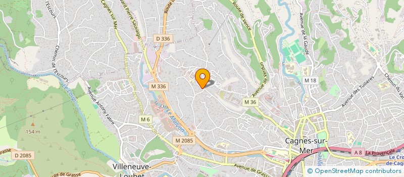 localisation de l'entreprise LES VALLIERES à CAGNES-SUR-MER