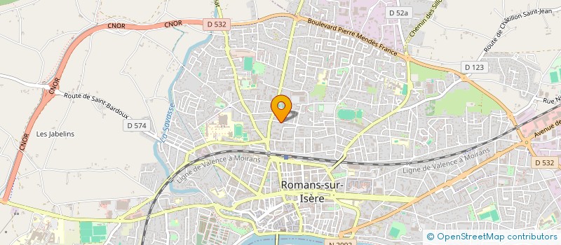 localisation de l'entreprise LES VALLONS  ROMANS-SUR-ISERE