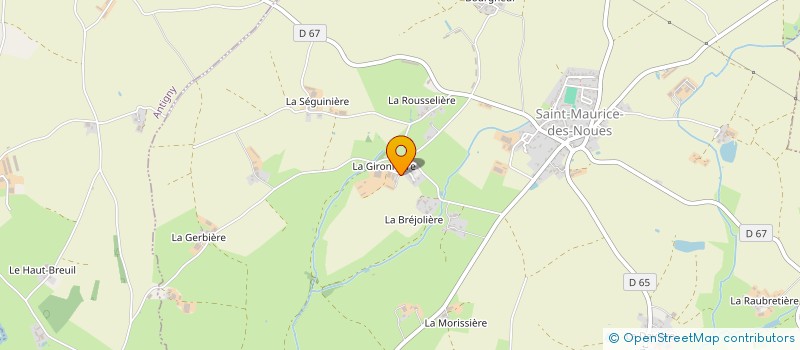 localisation de l'entreprise LES VALLONS DU GIRON à SAINT-MAURICE-DES-NOUES