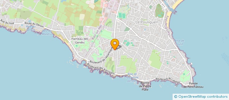 localisation de l'entreprise LES VANNIERS  LE POULIGUEN