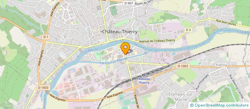 localisation de l'entreprise LES VAPOTERIES à CHATEAU-THIERRY