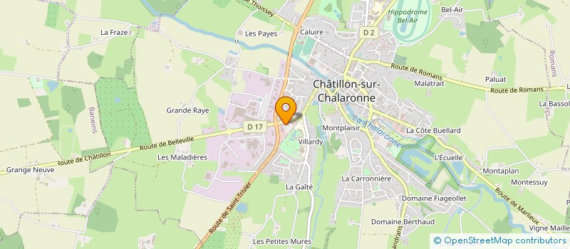 localisation de l'entreprise LES VARENNES  CHATILLON-SUR-CHALARONNE