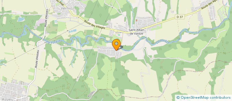 localisation de l'entreprise LES VARILLES  ASSIEU
