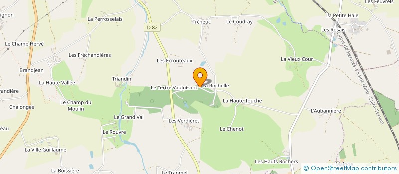 localisation de l'entreprise LES VAULX LUISANTS  COMBOURG