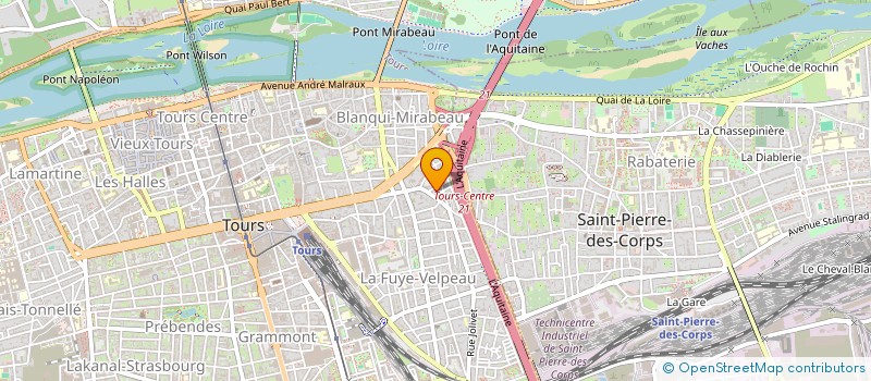 localisation de l'entreprise LES VAUX  TOURS