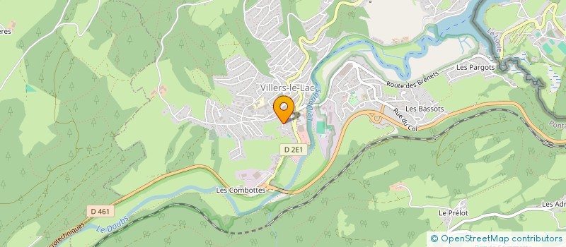 localisation de l'entreprise LES VAUX DE THISE  VILLERS-LE-LAC