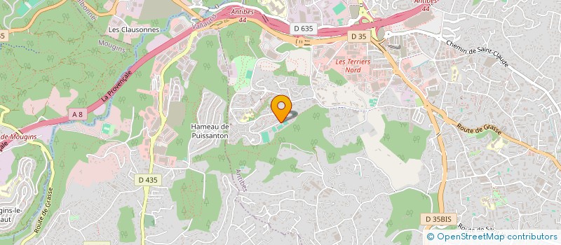 localisation de l'entreprise LES VEGETALISEURS URBAINS à ANTIBES