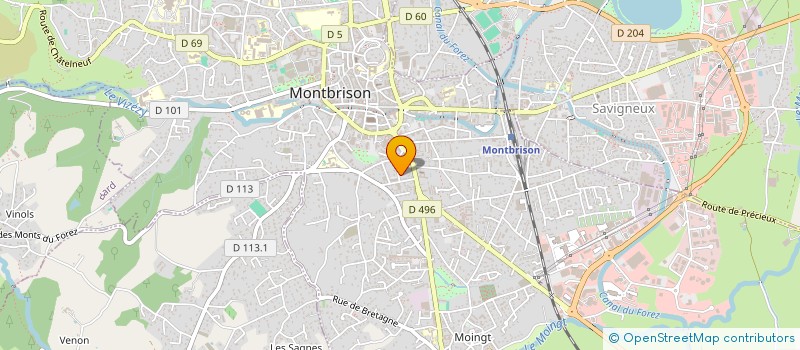 localisation de l'entreprise LES VELOGISTES  MONTBRISON