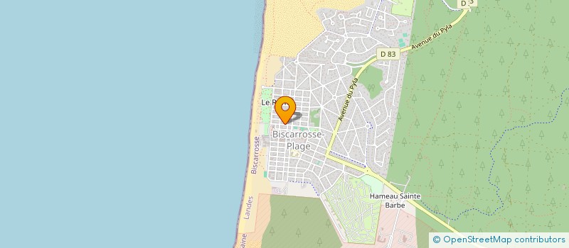 localisation de l'entreprise LES VELOS DE LA PLAGE à BISCARROSSE