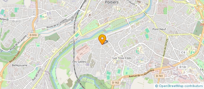 localisation de l'entreprise LES VELOS PICTAVES  POITIERS