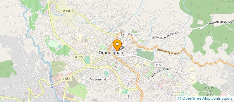 localisation de l'entreprise LES VENTS DU SUD à DRAGUIGNAN