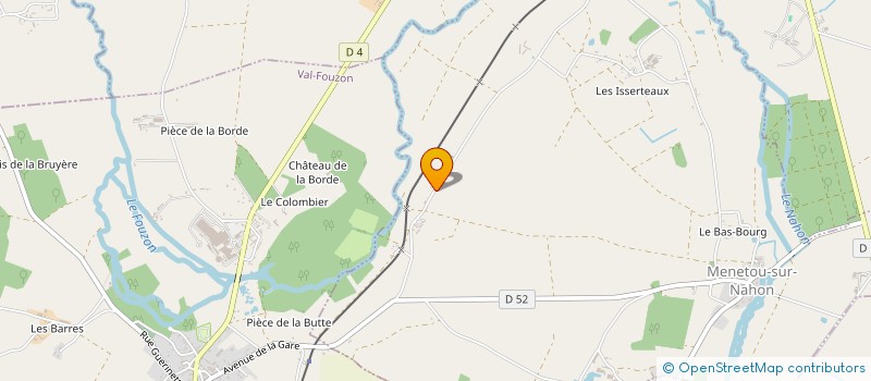 localisation de l'entreprise LES VERANDAS DU CENTRE à MENETOU-SUR-NAHON