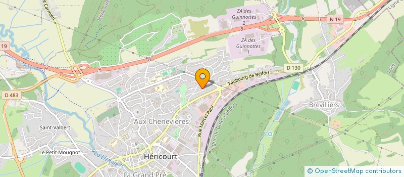 localisation de l'entreprise LES VERANDAS DU JURA à HERICOURT