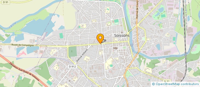 localisation de l'entreprise LES VERANDAS DU VASE à SOISSONS